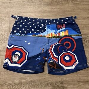Polo Ralph Lauren Team USA 2016 Olympics Swim Trunks Mens 34 Board Shorts